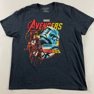 Thanos Avengers End Game T Shirt Men's 3XL Gray Marvel Comics